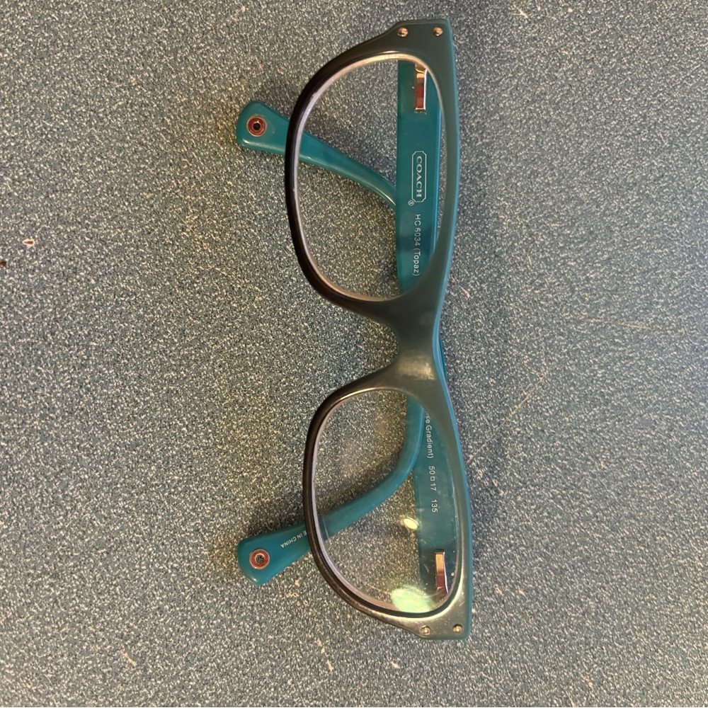 Coach eyeglasses torquise color pre loved